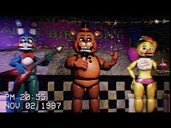 the stage of the new Freddy Fazbear's pizzaria